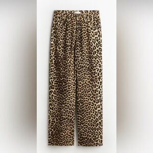H & M Leopard Print Wide-cut jeans